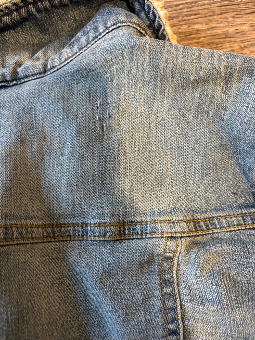 Sherpa Collar Denim Jacket - Light Blue - Picture 5 of 5